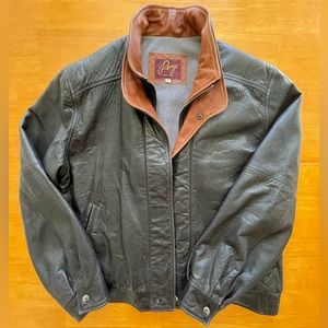 Remy double collared lamb leather jacket made in the USA.